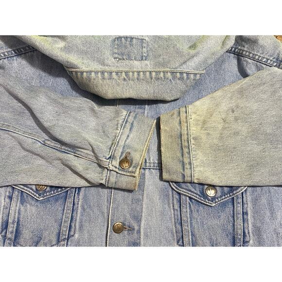 Vintage Pepsi Trucker Jacket Mens XL Light Wash Blue Denim Button 90s Y2K - Picture 8 of 11
